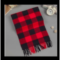Miniatyrbillede 4 af 4: Vinter Blød Matchende Sjal Britisk Tartan Sjal Sort Og Grå Lille Tartan Sort Rød Black Red
