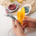 Miniatyrbilde 3 av 5: Rustfritt Stål Konservert Egg Skinke Banan Kutter Skiver, Skjær Kokte Egg Konserverte Egg Skinker Bananer Effektivt (1 stk, Gul)