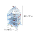 Miniatyrbilde 3 av 3: 1 stk Donuts Papir Display Stativ Cupake Display Stativ Kreativ Dessert Holder Blå 23.5 * 47cm Blue 23.5*47cm