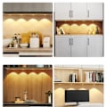 Miniatyrbilde 3 av 5: LED-lysstripe med bevegelsessensor, 3 fargetemperaturer og trinnløs dimmer - Svart Svart 30 cm_ry