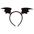 Miniatyrbillede 2 af 3: Hårtilbehør til kvinder Prom Halloween Bat Pandebånd Bat Ving Pandebånd Sort Bat Øre Pandebånd Halloween Bat Hårbøjle BlackM Black M