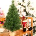 Miniatyrbilde 5 av 5: 45 cm Alpint Smalt Kunstig Juletre med Trebase, Ubelyst