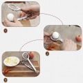 Miniatyrbilde 4 av 5: Eggedeler - Rustfritt Stål Liten Eggskjærer Deler Kutter Verktøy Hjem Kjøkken Bar