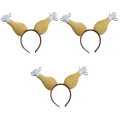 Miniatyrbilde 2 av 2: 3 stk Kreative Tyrkisk Lår Hodebånd Thanksgiving Hårbånd Søte Hårbøyle Plysj Hodeplagg Fest 3pcs