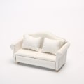 Miniatyrbild 1 av 5: Dockhus Miniatyr Soffa Modell Mini Soffgrupp Miniatyr Soffa Med Kuddar För 1/12 Dockhus Vit 13.5X7.2X6.4CM White 13.5X7.2X6.4CM