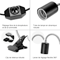 Miniatyrbild 3 av 5: Sköldpadds Värmelampa Kit Reptil Värmelampa Med 2 Uva Uvb Glödlampor 25w 50w Lång Bas Sköldpaddslampa 360 Rotation För Sköldpadda Reptil Ödlor Ormar Ch