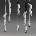 Miniatyrbillede 4 af 4: Nordisk Egern Resin Moderne LED Pendel Lampe Hængende Lys til Soveværelse Børneværelse Børneværelse Indretning