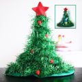 Miniatyrbilde 1 av 3: 45 cm Grønn og Rød Opplyst Unisex Voksen Juletrø Hat Kostyme Tilbehør - En Størrelse