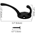 Miniatyrbillede 2 af 5: Frakkekroge, 12 stk. Frakkeholder Frakkekroge Metal Hat Hook Retro Kroge Til Frakkeholder Badeværelse Køkken Med 28 Skruer