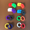 Miniatyrbilde 4 av 5: Fargede Nøkkelhetter, Gummi Nøkkelkapper Silikon Nøkkelidentifikator Hetter Halvrunde Nøkkelhette Merke for Enkel Identifisering av Dørnøkler (64 stk, Tilfeldig Farge)