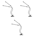 Miniatyrbillede 3 af 3: 3 stk Dobbelt Hoved 40 LED Plantevækstlampe USB Fleksibel Timing Dæmpning LED Vandafvisende Plantelys Med 3pcs 52X10X5cm