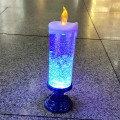 Pikkukuva 5 / 5: LED-joulukynttilät jalustalla, jouluiset kiertävät glitter-LED-kynttilävalot, USB-ladattava väri (sininen)