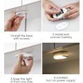 Miniatyrbilde 3 av 5: Wake Up Light Skaplampe Bordlampe 3d Nattlampe Bordlampe Enkel Garderobelampe Bordlampe (2 stk, Hvit)