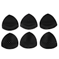 Miniatyrbillede 1 af 3: 3 Par Brystpudeindsatser Brystpudeindsatser Brystsvampindsatser Sports Yoga Brystindsatser Sort 14X13CM Black 14X13CM