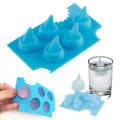 Pikkukuva 2 / 5: Hainevä Jääpalamuotti Hyytelöalusta Silikoni Haikakku Suklaa Fondant Keksi Muotti Keittiö Leivonta DIY Työkalut (2kpl, Sininen)