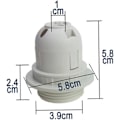 Miniatyrbild 3 av 5: Lampfäste - För E27-lampa - Bekväm sockel - Plastlampa skärm adapter