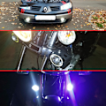 Miniatyrbillede 3 af 4: Elektrisk Motorcykel Bil Lys Laser Kanon U5/U7 Angel Eye Pedalcykel Modificeret LED Forlygte Sort