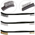 Miniatyrbilde 2 av 5: Nylon Wire Brush Set Hakerensendebørste Sett Mini Nylon Wire Børster Messing Rustfritt Stål Wire Brush Liten Wire Brush Plast Håndtak Rengjøringsmiddel (7 Deler