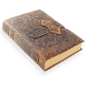 Miniatyrbilde 1 av 5: Lærjournal A5 Skriveblokk - Antikk Håndlaget Lærbundet Daglig Notatbok - Blankt Papir Medium 22x15cm, Reise Menn/kvinner/reisende/studenter A