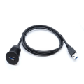 Miniatyrbild 4 av 5: 3.0 Mount-kabel – USB-förlängning för montering i instrumentbräda, panel, för bil, båt, motorcykel och mer (1 m)
