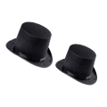 Miniatyrbilde 3 av 3: 2 stk Filt Hatter Menn Leprechaun Hatt Kostyme Rekvisitter Kostymer Barn Topp Hatt Topp Hatt Kostyme Fest Hatt Svart Black M