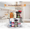 Miniatyrbild 2 av 5: Karusell Kryddhylla [360° Rotationsbar], 2 Roterande Förvaringshyllor, Kryddställ Förvaringsställ För Matbord För Kylskåp, Sovrum Kök