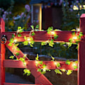 Miniatyrbilde 1 av 5: Kunstig Eføy, 10m Lønnblad Fe-lys, Kunstige Planter Med 100 LED-lys Og Grønne Blad, Lyslenke For Hage, Hjem, Bryllup