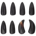 Miniatyrbillede 1 af 3: 8 stk. Musikalske Instrumenter Voksne Fingerbeskyttere Pipa Finger Picks Guzheng Neglebeskyttelse Pipa NegleBl Black 3x1.3cm