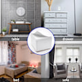Miniatyrbillede 5 af 5: Sengestøtter 2 Tommer, 4 stk (Hvid, 1.57\" Bred) Hjemmebord, hævet fodmåtte skab, sofabord, sengfod hævet måtte, anti-slip