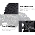 Miniatyrbilde 4 av 5: 4 stk RC Racing Dekk, 1/10 RC Truck Hjul Gummidekk For Zd Racing Buggy Bil (Svart)