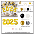 Pikkukuva 5 / 5: 2 sarjaa 2025 Uuden Vuoden Eve Party-tarvikkeita, Hyvää Uutta Vuotta 2025 Ilmapallokaari Ilmapallopullot 2025 Uuden Vuoden Juhliin