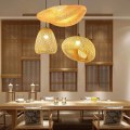 Miniatyrbillede 4 af 5: Rustik Bambus Lanterne Hængende Lampe Vintage Japansk Lysekrone Loftlampe Armatur Til Stue Soveværelse Restaurant Cafe Bar Spisestue