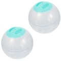 Miniatyrbillede 3 af 4: RYI)2 stk Hamster Træningsbolde Bur Hamster Legetøj Holdbare Løbehjul Transparente Træningsbolde