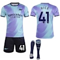 Miniatyrbillede 1 af 2: RY-2024-2025 Arsenal Udebanetrøje Børn Voksen Fodboldtrøje Med Strømper No.41 RICE No.41 RICE M