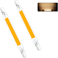 Miniatyrbillede 1 af 5: R7s LED Pære 118mm 10W Lineær Halogen Pære 2 stk LED Cob R7s Pærer Spotlight Pærer Dobbelt Endet J118 Spotlight Til Have Landskab Garage