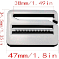 Miniatyrbillede 3 af 5: Stige Lås Spænde 2 stk. Pistol Farve Stærk Metal Tri-Glide Spændelås Glide Spænder Webbing Udløsning Spænde Justerbar Rygsæk St