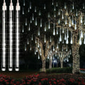 Pikkukuva 4 / 5: Meteorivalot, Lumihiutalevalot, 10 Kierteistä Putkea, 280 Led-Lumihiutalevaloa Joulukuuseen, Puutarhaan, Juhliin, Hääkoristeluun
