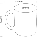 Miniatyrbillede 3 af 4: Keramisk Knap med Overraskelseseffekt - Hvid Fingerdesign - Gadget Kaffe Knap som Gave