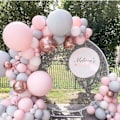 Miniatyrbilde 2 av 4: Ballonggirlandsett Macaron Ballong 4d Gullfolie Ballonger Sett Bryllup Babyshower Bursdagsfest D