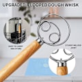 Miniatyrbilde 2 av 5: Deigmikser i rustfritt stål - Oppgradert fire-rings visp for enkel baking