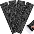 Miniatyrbillede 2 af 3: 4 stk Dobbeltsidet Tape Klæbebånd Trappetrin Greb Tape Friktions Tape Klæbende Anti-Skridsikker Greb Black 61X15CM