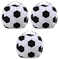 Miniatyrbillede 3 af 3: 3 stk Kreative Fyldte Dyr Opbevaringsbønnepose Stol Fodbold Mønster Opbevaringspose 3stk43X43CM 3pcs 43X43CM
