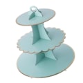 Pikkukuva 1 / 5: 3-tasoinen kakkuteline cupcake-kartonki, lasten syntymäpäivä- ja hääjuhlat, vihreä