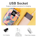 Pikkukuva 3 / 5: USB Maito Vedenlämmitin Matkarattaat Eristetty Laukku Vauvan Tutipullon Lämmitin Turvalliset Lastentarvikkeet Ulkokäyttöön Talvella