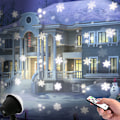 Miniatyrbild 1 av 4: Utomhus Julbelysningsprojektor Jul Snöflingeprojektor LED-lampor Vattentät Projektor Scendekoration