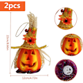 Pikkukuva 2 / 5: 2 kpl Halloween-vaahtopumppu-lyhty Jack Pumpkin vilkkuvat lyhtyvalot koristeet Spukhaus koristeelliset rekvisiitat puutarhakoristeet Halloween-juhlatarvikkeet