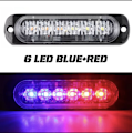 Miniatyrbillede 4 af 4: 3 stk. 12-24v Højlys Single Row 6led Lastbil Advarselslys Motorcykel Pickup Ombygget Dekorativ Eksplosiv Blitzlys Stro
