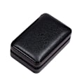 Miniatyrbillede 1 af 4: Bærbar Cigarkasse Cedertræ Cigarskærer Lighter Etui Kreativ Rejsecigar Værktøj Læderetui Samlekasse Sort