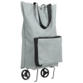 Miniatyrbillede 2 af 2: Sammenklappelig Trolleytaske Foldbar Indkøbsvogn Foldbar Indkøbstaske Med Hjul Grå 48x28cm Grey 48x28cm