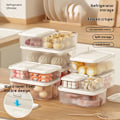 Miniatyrbillede 3 af 4: Stilfuld køleskab friskboks køkken mad frossen forseglet friskboks fødevaregodkendt plastik opbevaring_xrzi 1000ml rectangular storage box standard